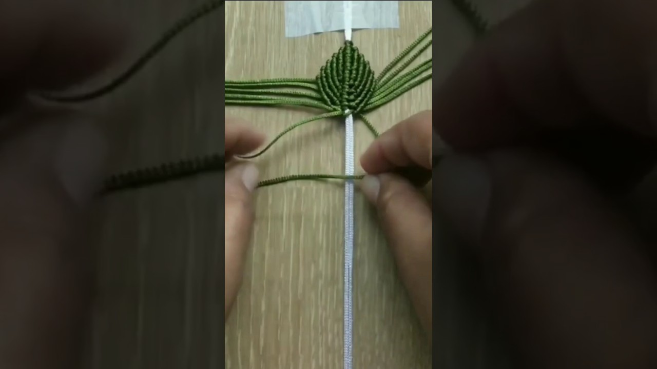 Macrame leaf tutorial. #bracelet #diy #craft #jyotisworld #macramebracelet #macramecreation #macra