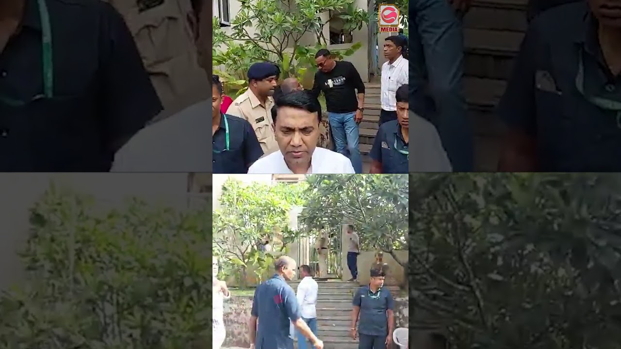 CM Pramod Sawant Arrives at Babush Monserrate&rsquo;s Residence to Offer Condolences