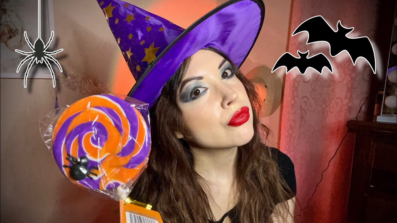 ASMR Comiendo Paleta de Halloween / Eating Halloween Lollipop 🕷️