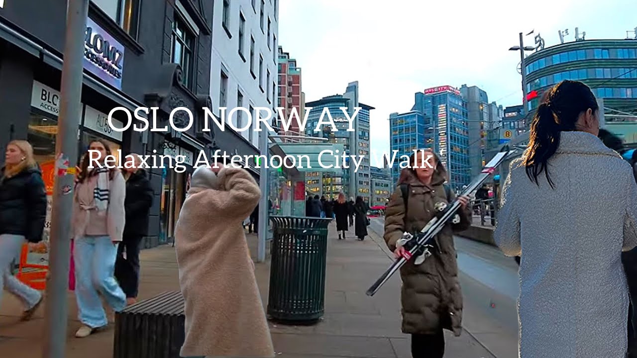 OSLO NORWAY, Relaxing Afternoon City Walk🇳🇴 virtual Walking Tour’4K/60ftp