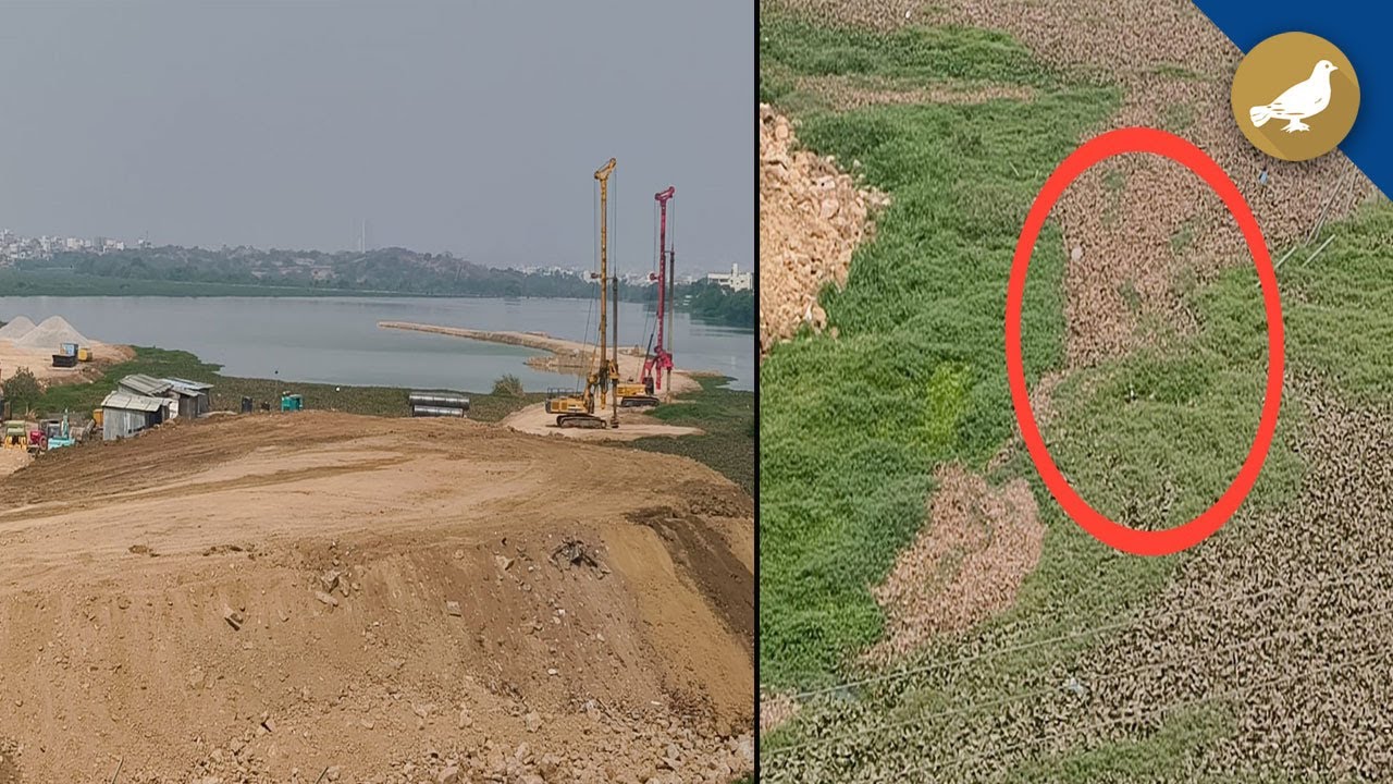 Mir alam tank musical fountain hit by ongoing cable bridge work