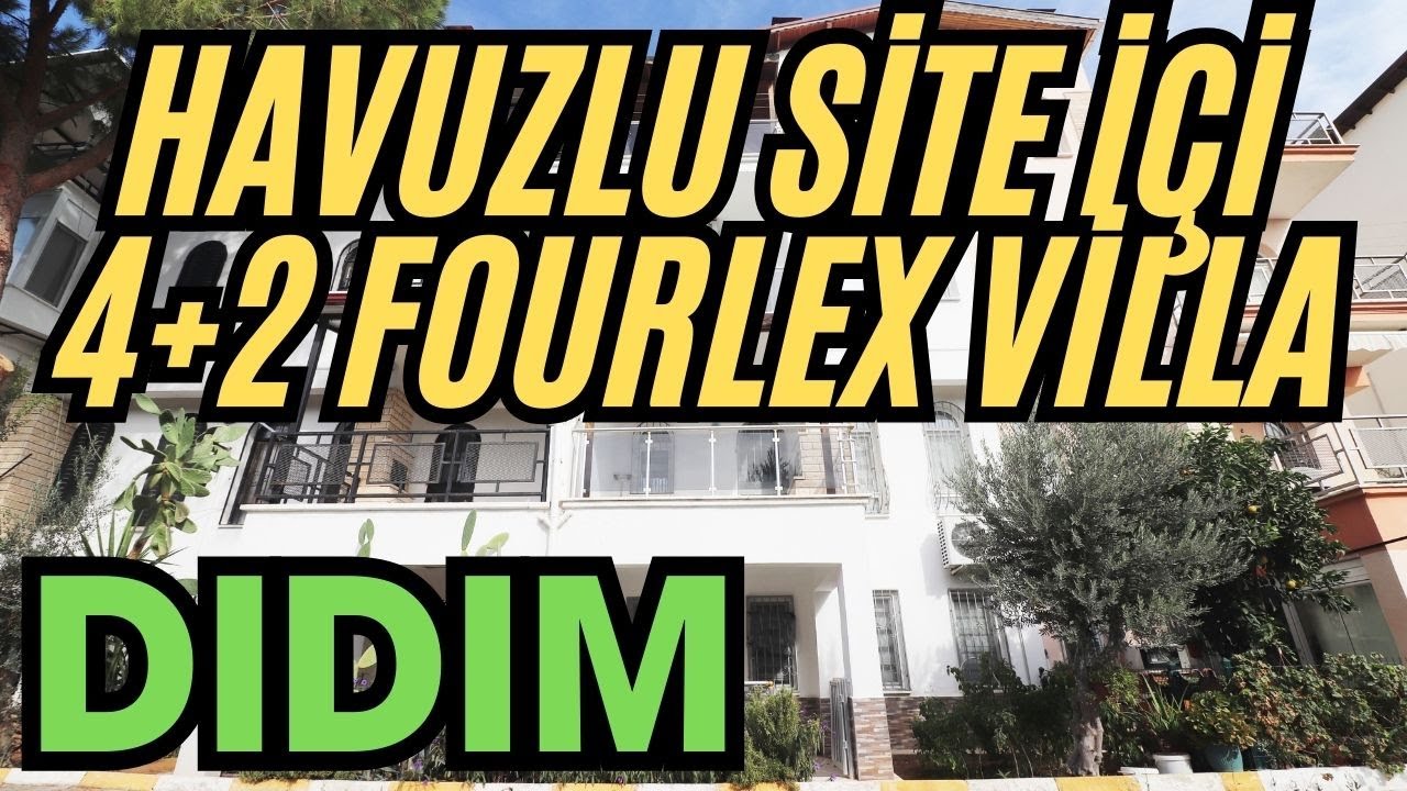 DİDİM SATILIK HAVUZLU SİTE İÇİ BAHÇELİ 4+2 VİLLA #villa #bahçeliev #havuz #fourlex #youtube