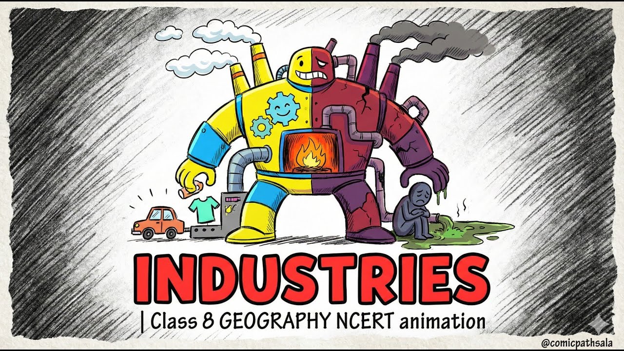 Industries | NCERT Class 8 Geography | Chapter 4 | Whiteboard Animation for UPSC, SSC & Banking
