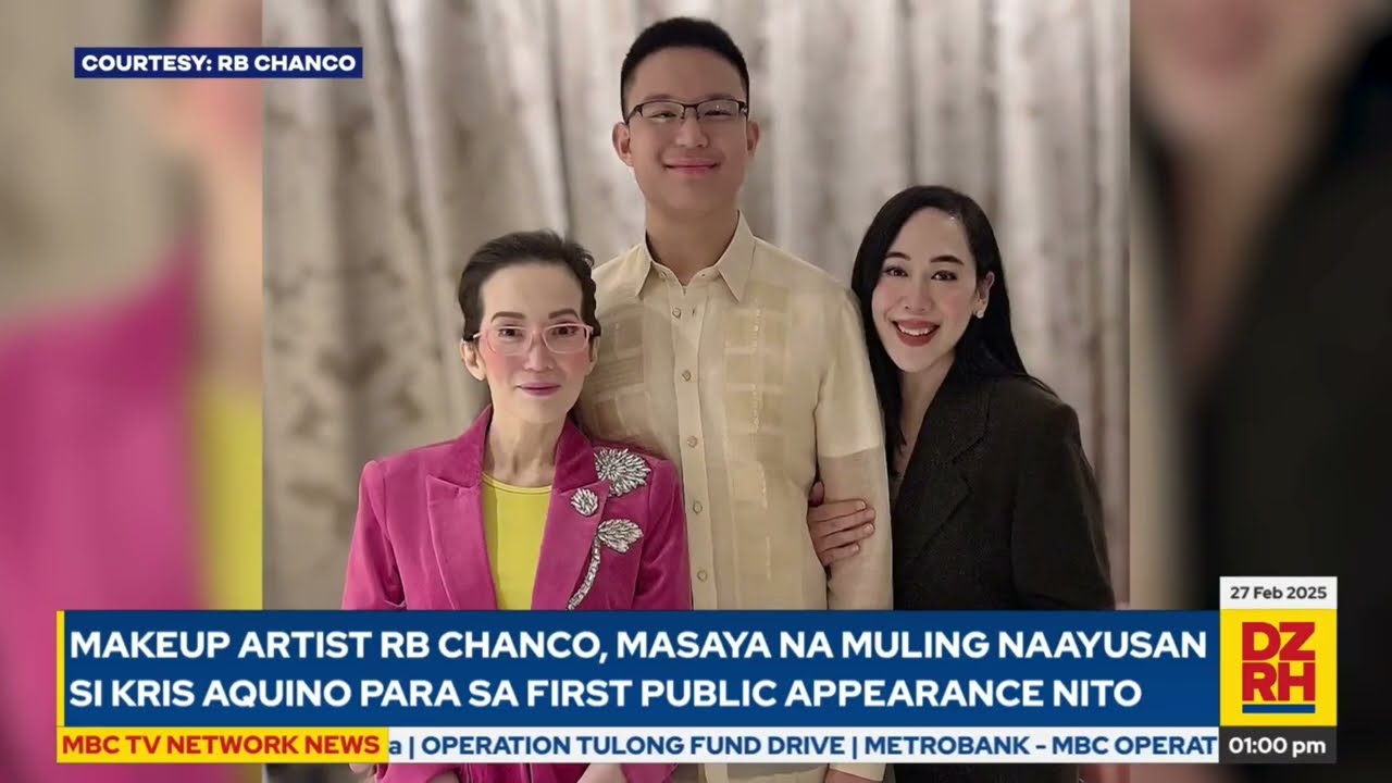 Makeup artist RB Chanco, masaya na muling naayusan si Kris Aquino para sa first public appearance