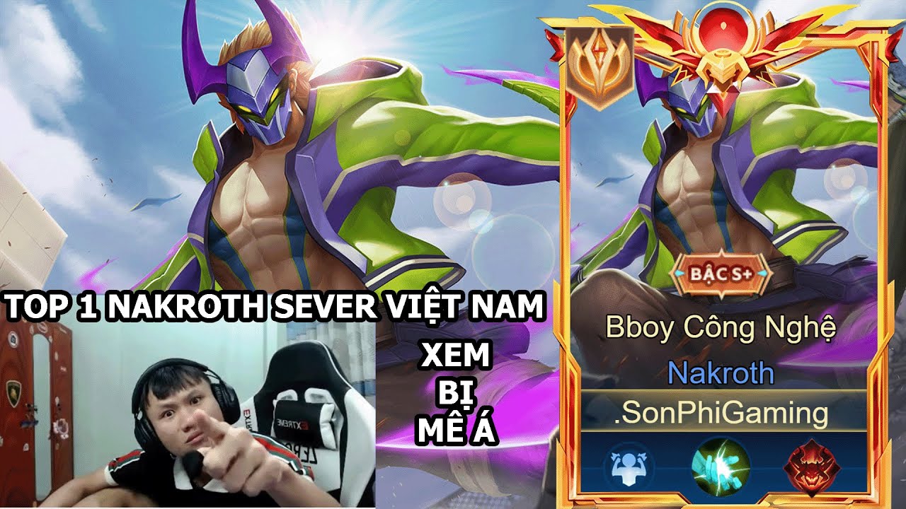 Top 1 Nakroth Sơn Phi Người K&eacute;o Rank Hay Nhất Hiện Tại
