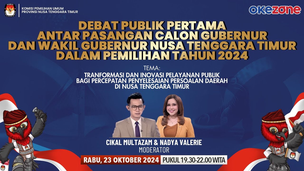 Live - Debat Publik Pasangan Calon Gubernur dan Wakil Gubernur NTT 2024