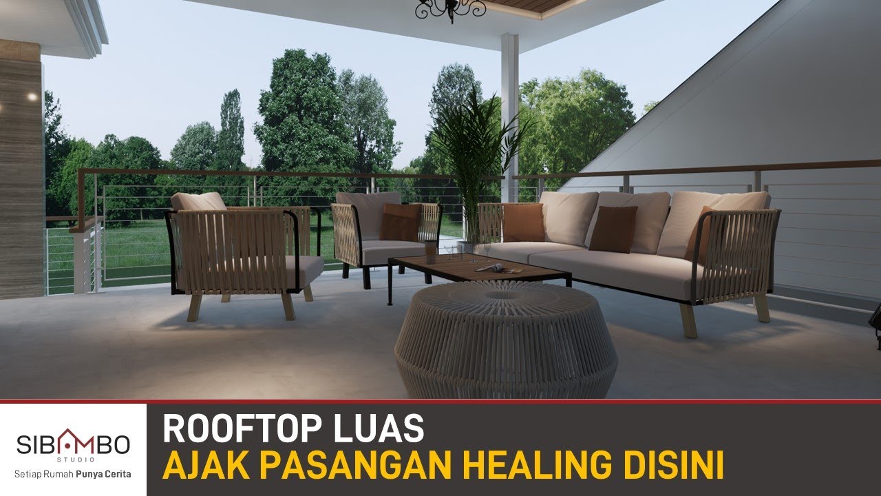 Desain Rumah Modern Tropis 2 lantai 5 Kamar Tidur di Lahan 10 X 26 meter