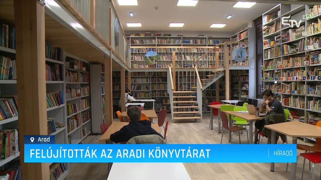 Felújították az aradi könyvtárat – Erdély TV