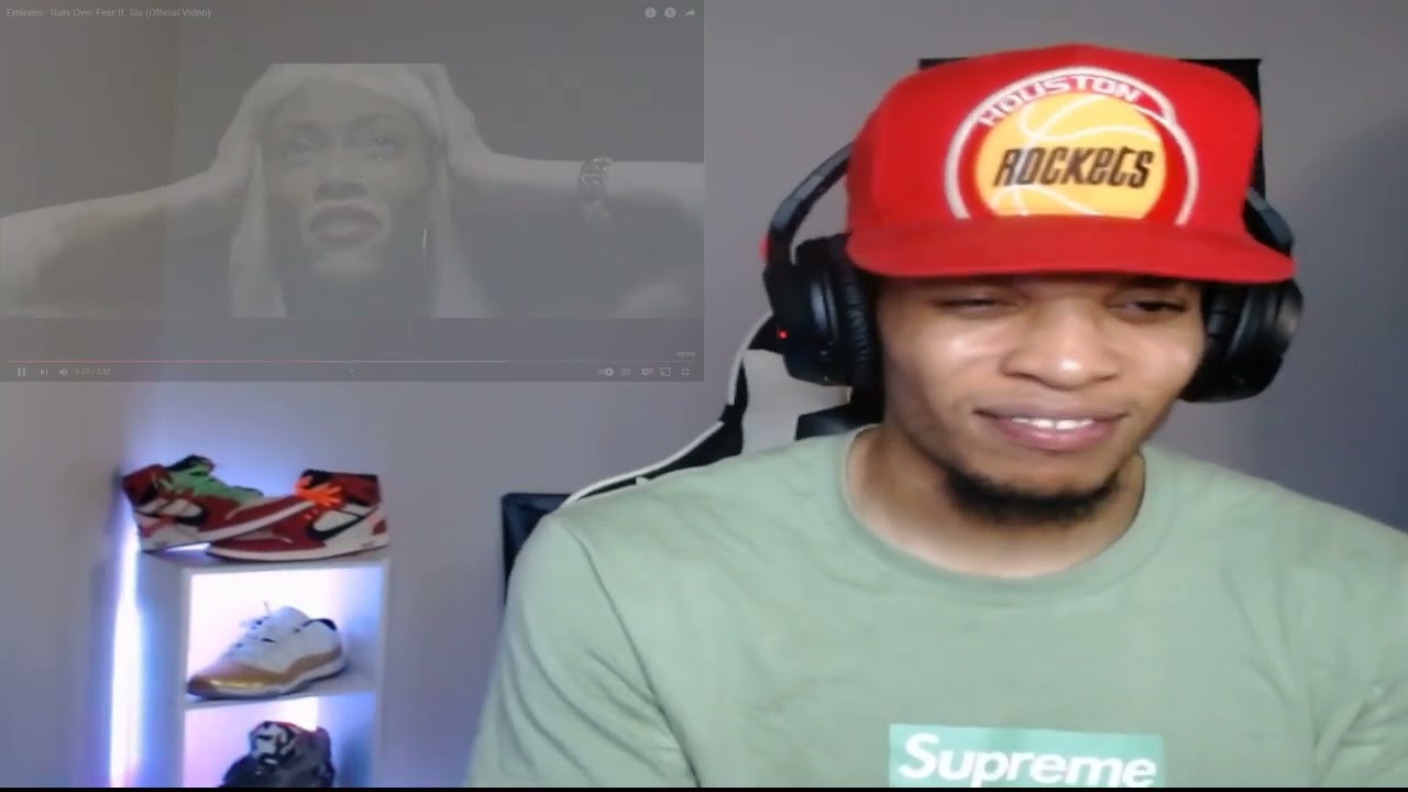 FIRST TIME HEARING EMINEM - GUTS OVER FEAR (FT. SIA) REACTION!!