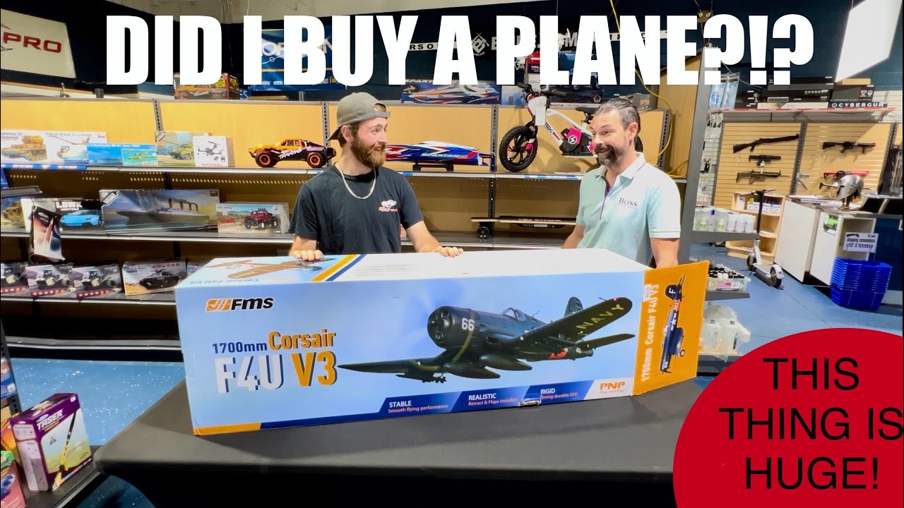 THIS PLANE IS HUGE!! FMS 1700mm F4U Corsair v3 Unboxing.
