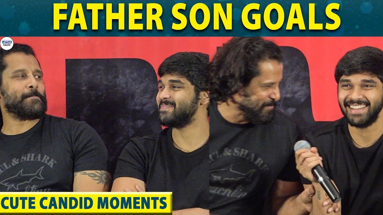Chiyaan Vikram and Dhruv Vikram Fun and Cute fight Adithya Varma Thanks Giving Meet | LittleTalks