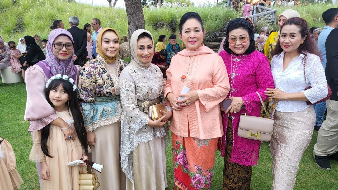 Bunda Encek Firgasih, Amel Bersama Titiek Soeharto Party Garden Pernikahan Haryo & Andrea Di Bali