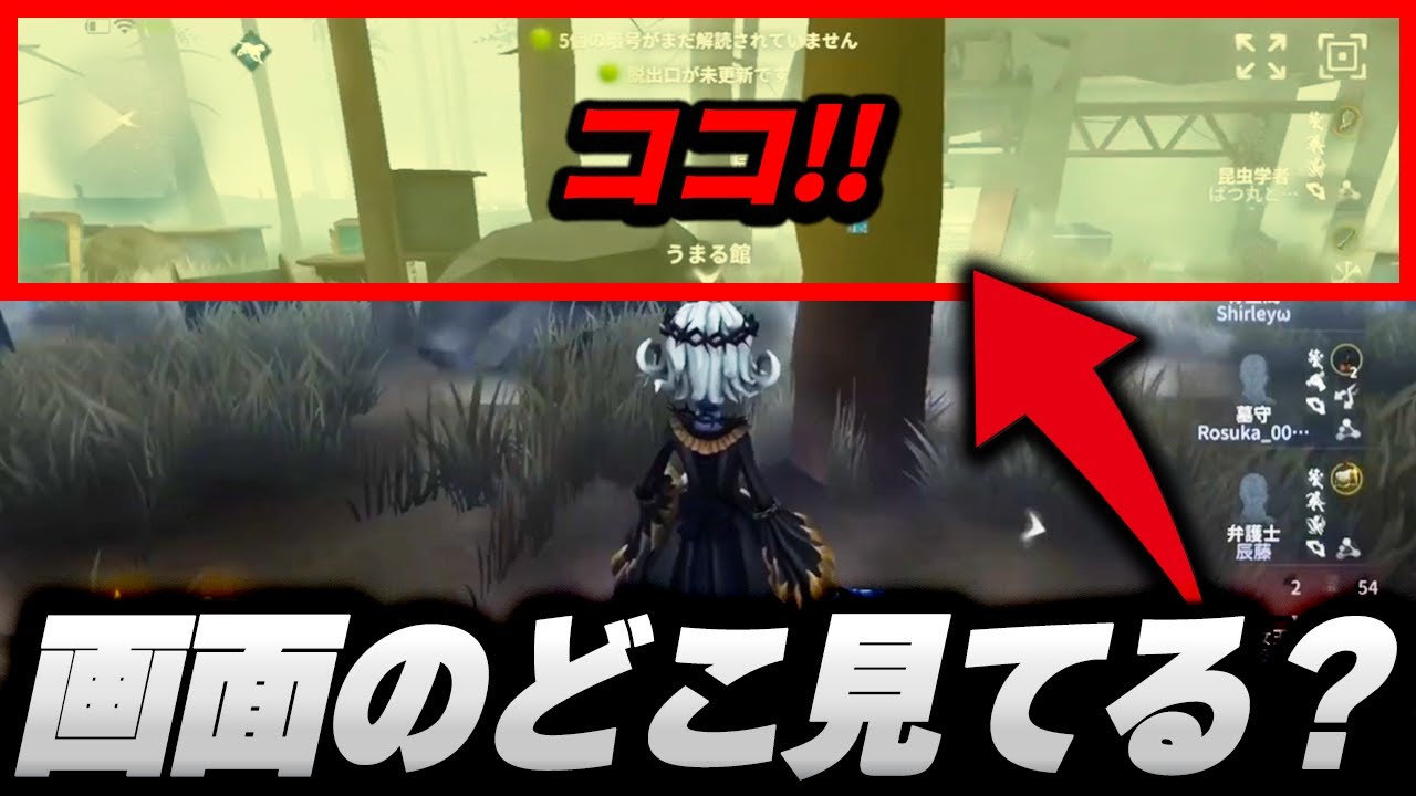 【第五人格】元プロしりあが索敵する時に画面を注視している場所とは？【コーチング企画】