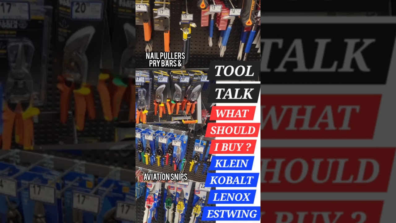 PRY BARS & AVIATION SNIPS &times; What Should I get, Kobalt, Klein, Lenox / Estwing? #diy #tooltalk