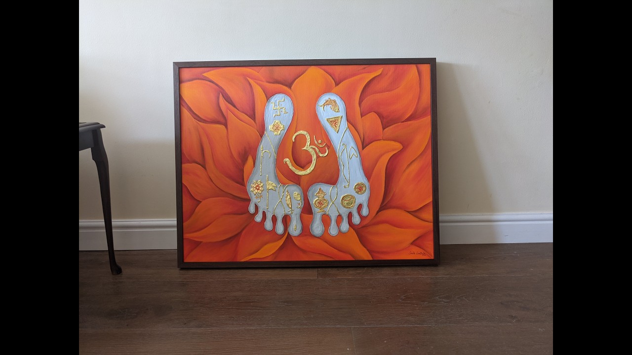 Lotus Feet Peacock Paintings