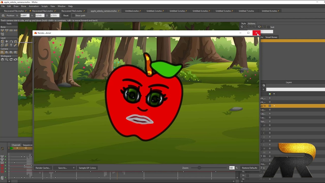 45 render style in Moho  أساليب الإخراج في الموهو