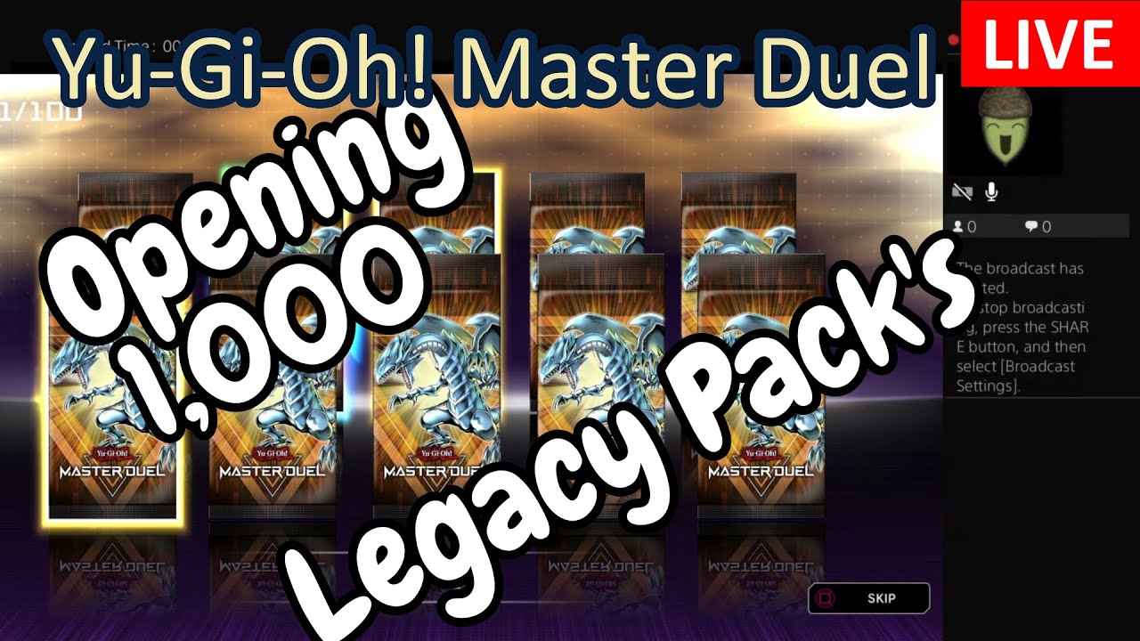 Opening 1,000 Legacy Pack's / Yu-Gi-Oh Master Duel