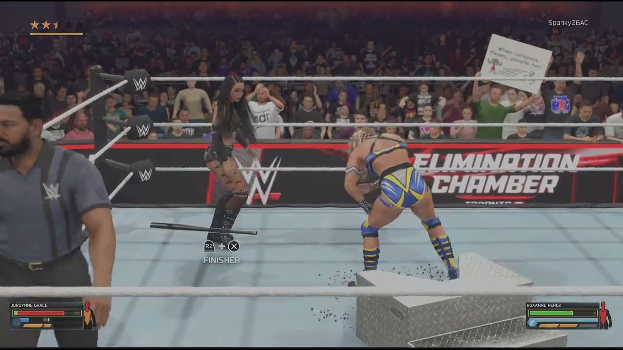 WWE 2K26 Jordynne Grace and Roxanne Perez clash in an I Quit Match at Elimination Chamber 2026 Part2