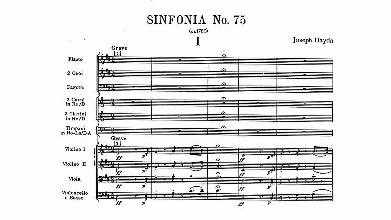 Haydn: Symphony No. 75 in D major (with Score)