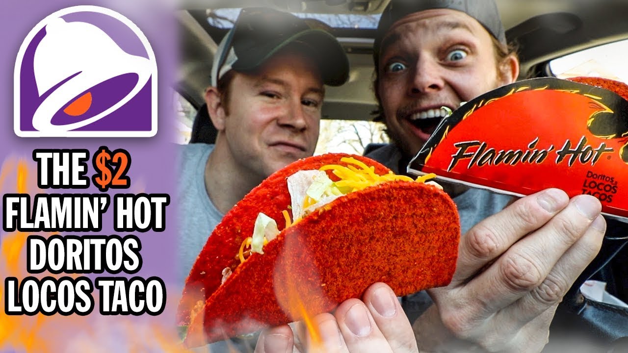 Eating Taco Bell's *NEW* $2 Flamin' Hot Doritos Locos Taco 🔥🌮