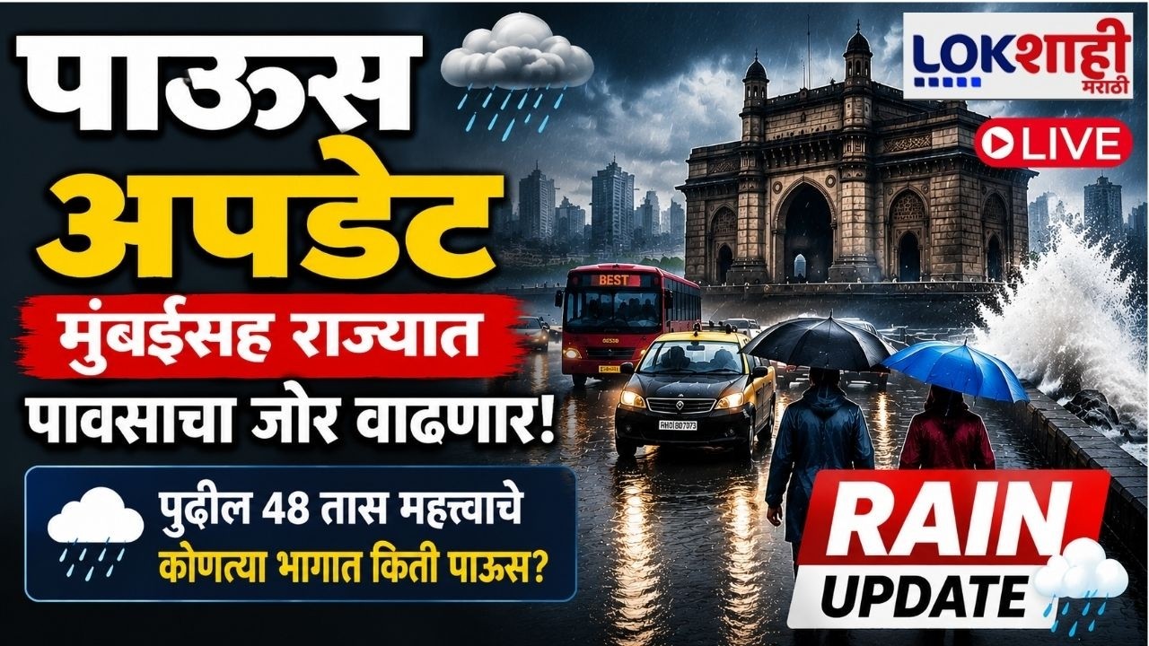 Mumbai | Rain Update | Monsoon | Mumbai Rain | Pune Rain | पावसाचे अपडेट्स लाईव्ह। Lokshahi Marathi