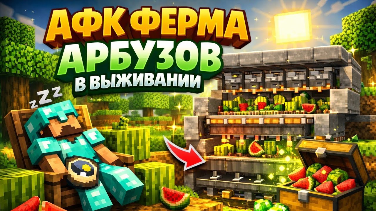 Виталякрафт серия 29  : Ферма арбузов в майнкрафте !
