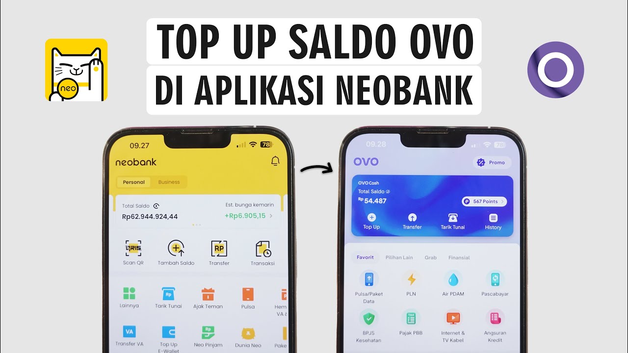 Cara Top Up/Isi Saldo OVO Lewat Neobank
