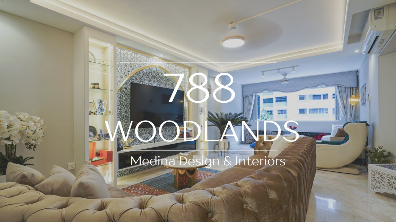 EA Resale Modern Islamic Home Tour in Singapore | Mihrab Feature Wall, Shaker Style Kitchen Cabinet