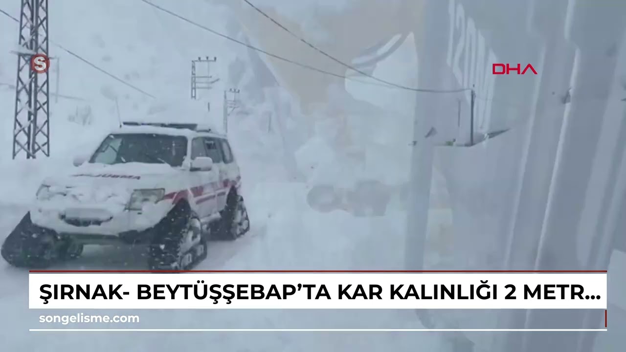 Şırnak- Beyt&uuml;şşebap'ta kar kalınlığı 2 metreyi buldu