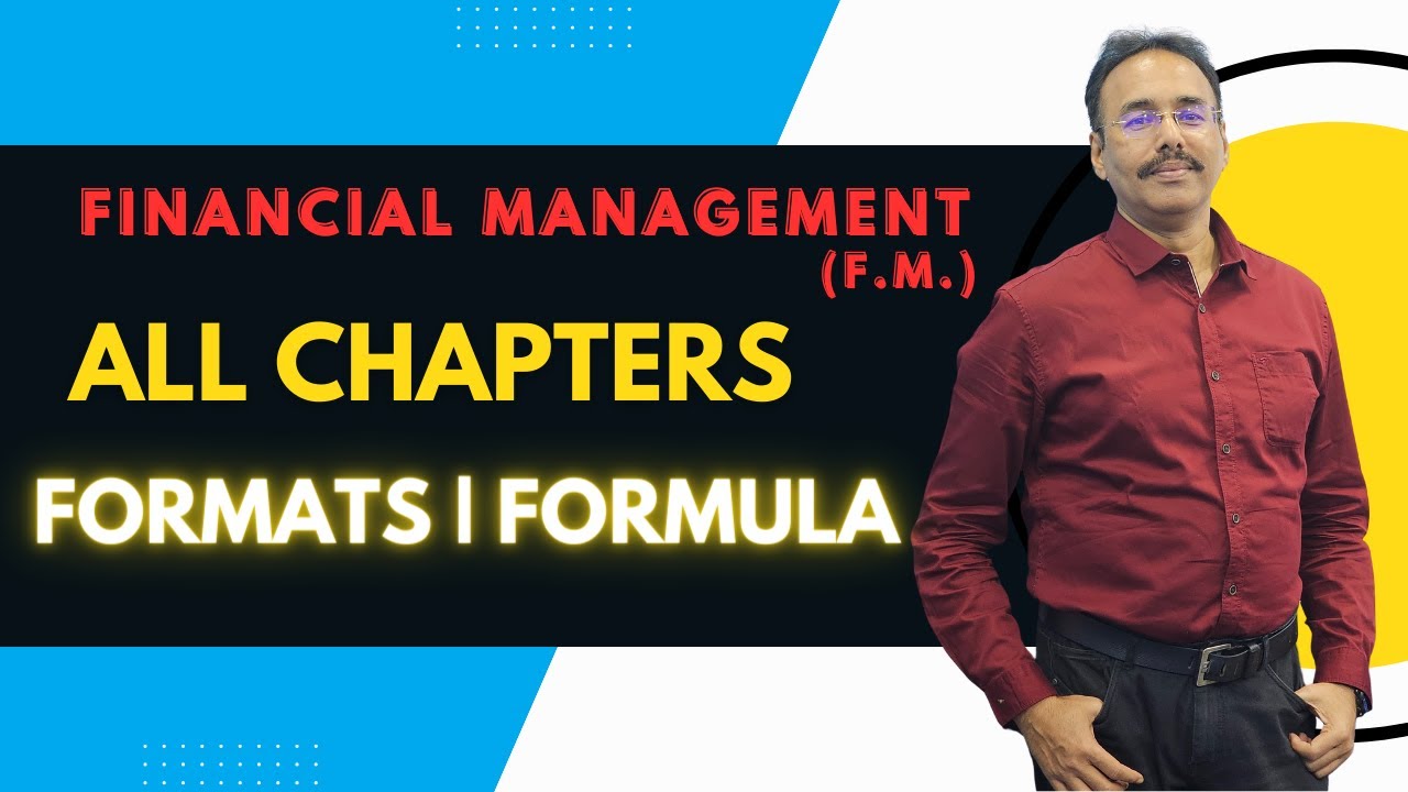 Financial Management | All Chapters | Format & Formula | 2024 | Calcutta University | #mathursir