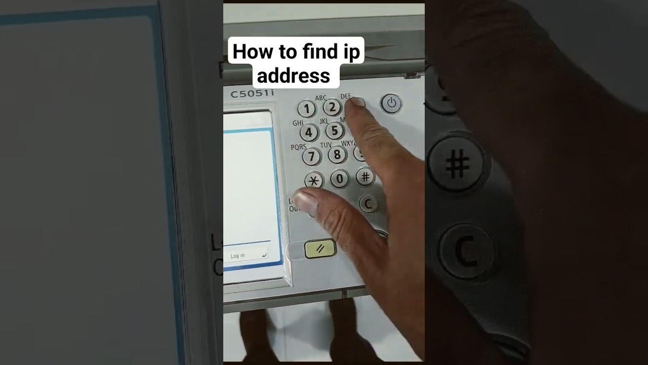 how to find ip address canon advance C5235.C5240.C5250 C5030. C5045