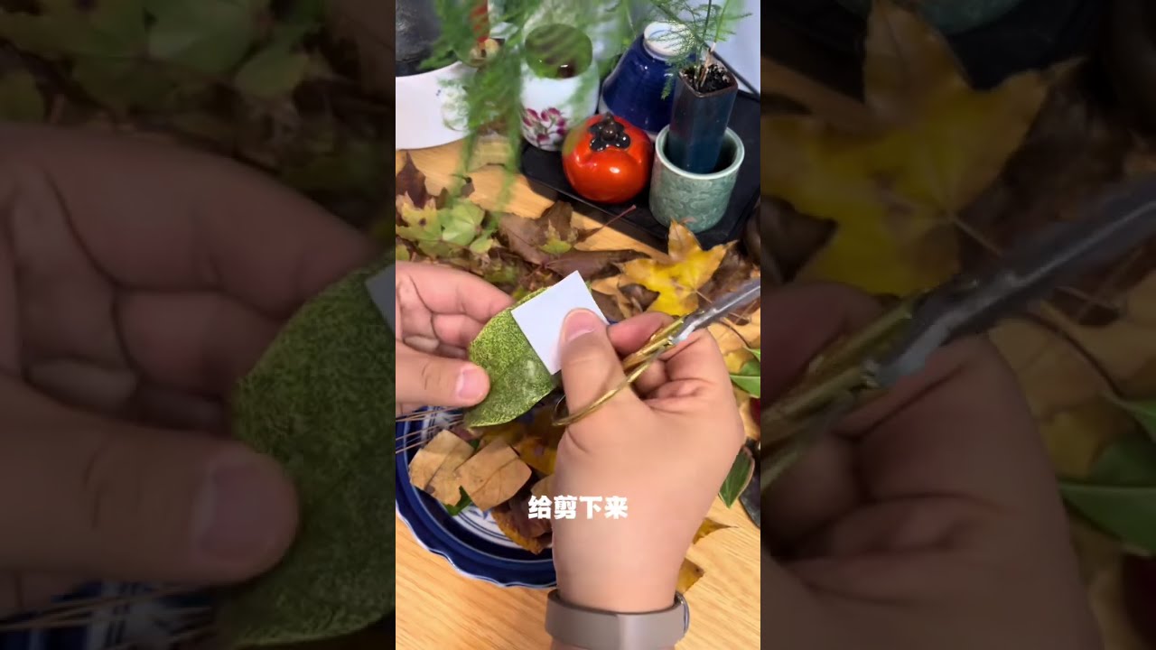 秋叶的装饰画，现在发不晚吧。山无红叶不成秋，一起来把秋叶留。霜叶红于二月花，把它做成装饰画。#树叶贴画 #捡秋 #落叶 #一叶知秋秋意浓 #手工diy