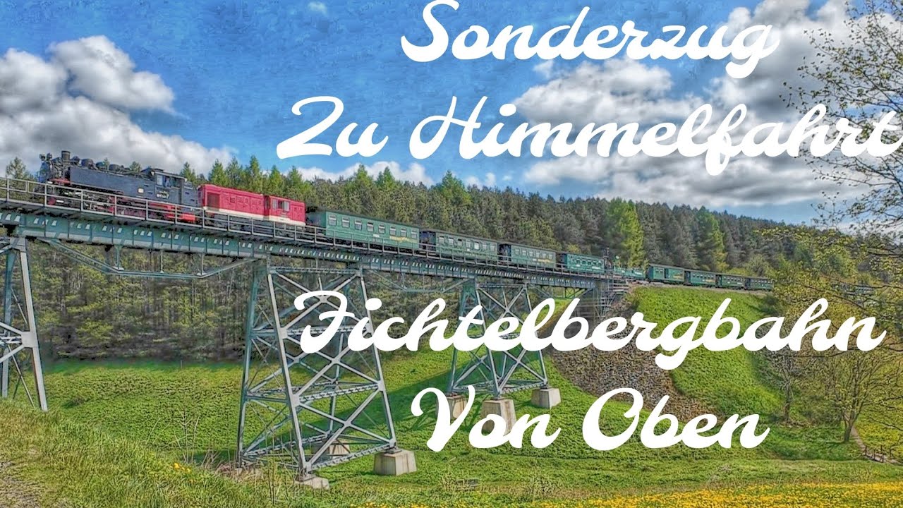 Fichtelbergbahn zu Himmelfahrt am 09.05.24 zur Sonderfahrt mit Drohne von oben