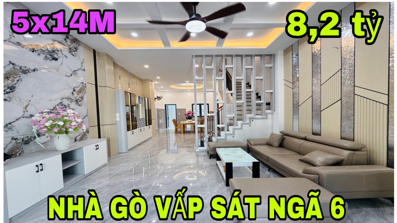 Bán nhà đẹp gò vấp ngang 5 M . Nội thất đẹp chủ bán gấp rẻ chỉ 8,2 tỷ TL