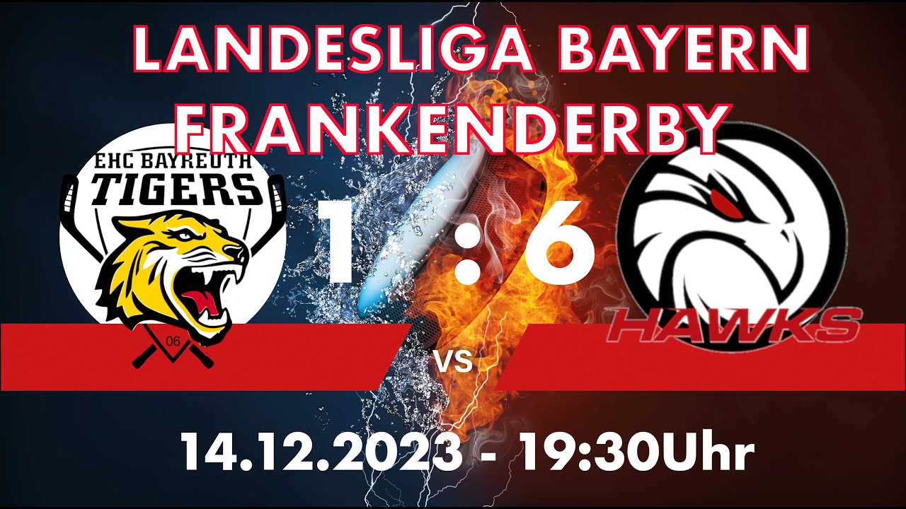 DERBY! HIGHLIGHTS Eishockey Landesliga Bayern - EHC Bayreuth vs. ESC Hassfurt 14.12.23 Endstand 1:6
