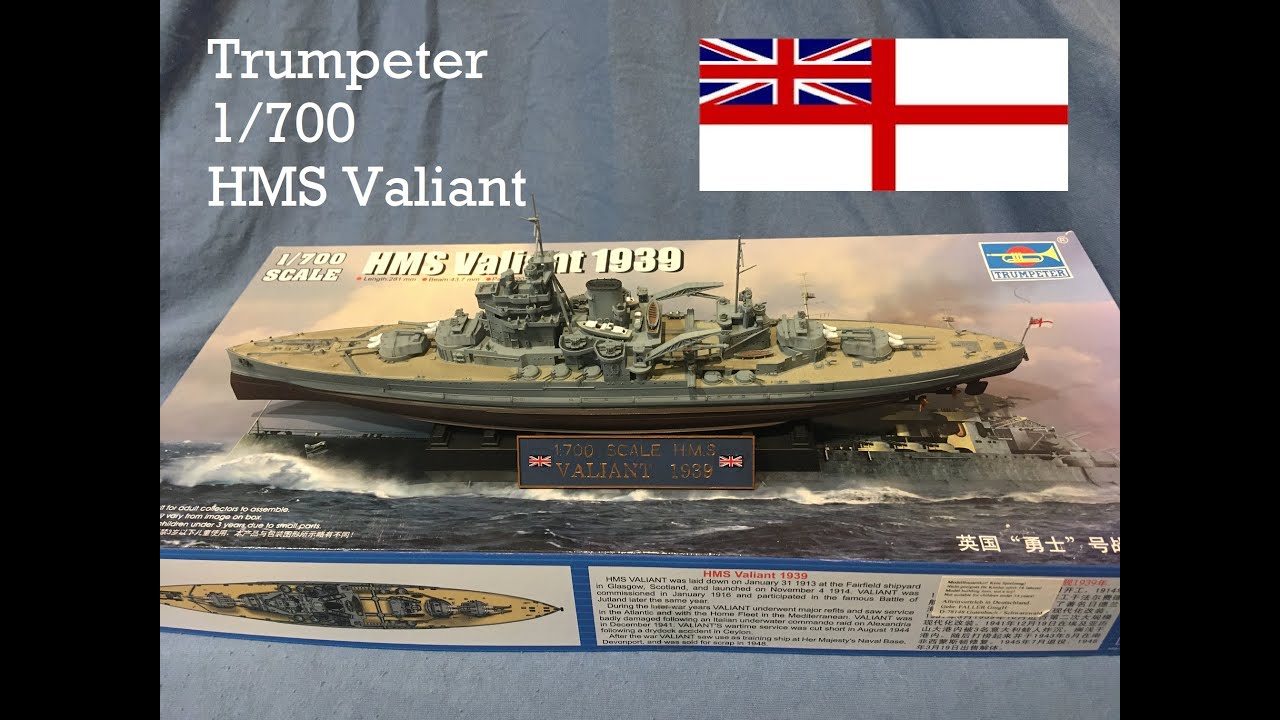 Trumpeter Battleship HMS Valiant 1/700: Assembly, Painting