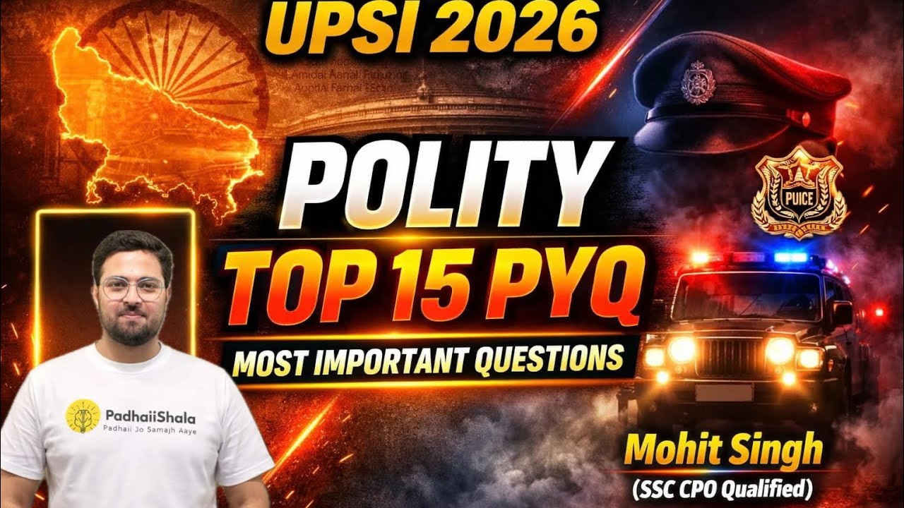 UPSI Polity Most Repeated Previous Year Questions 🔥 | UPSI 2026 | UPSI Polity PYQ Part 2