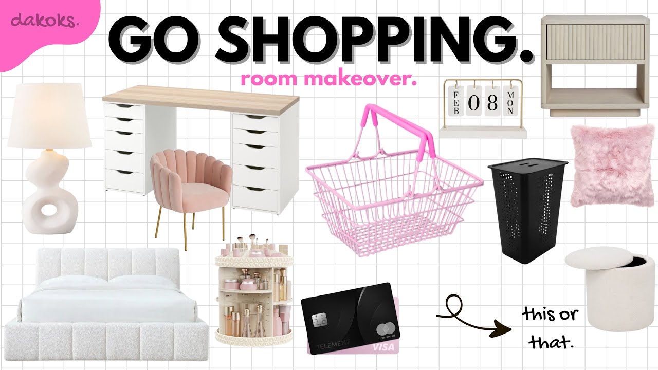 GO SHOPPING | Room Makeover.🫧🩷 