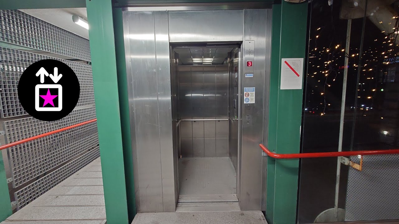 Sundbyberg, SWE: Modernised by SMW - KONE MRL-Traction Elevator at a Parking garage (Ursvik Entré)