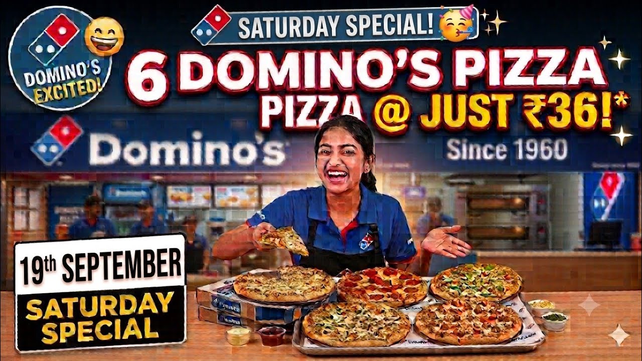6 DOMINOS PIZZA in ₹36 मे😋|dominos coupon code today|Domino's Pizza offer|dominos pizza offers today