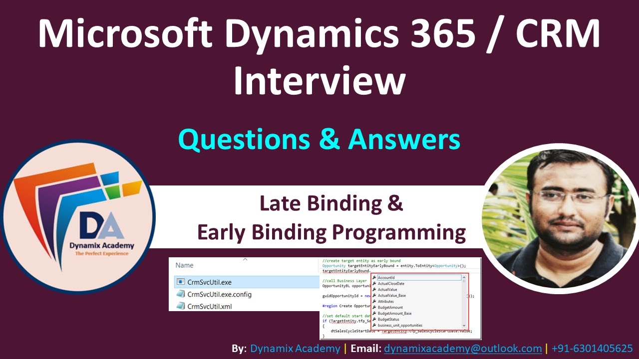 Early binding and Late binding in dynamics 365 crm | crmsvcutil v9