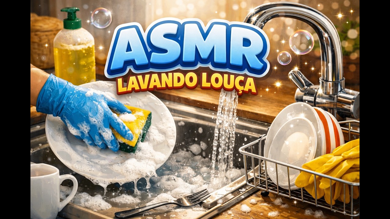 ASMR Lavando Louça | Washing Dishes Sounds | Sem Fala / No Talking