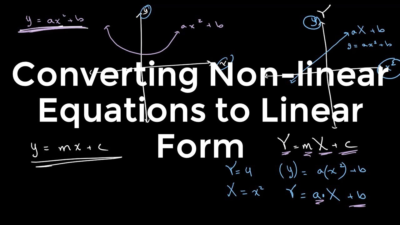 Converting Non linear Equations to Linear Form | O Level Additional Mathematics