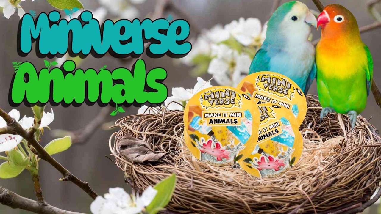 Животные из Miniverse - аксолотль, неразлучники, корелла, леопардовый геккон