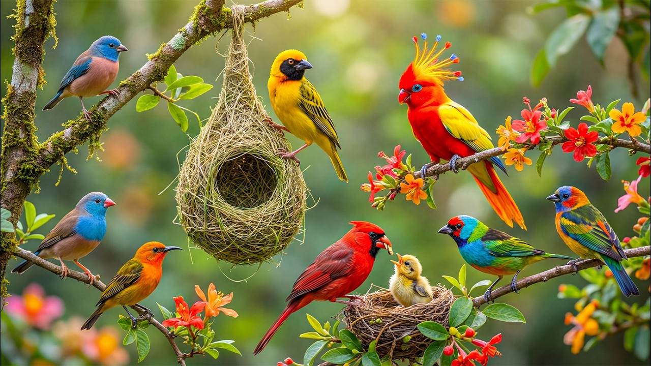 Beautiful Birds & Gentle Garden Sounds | Peaceful Nature Ambience