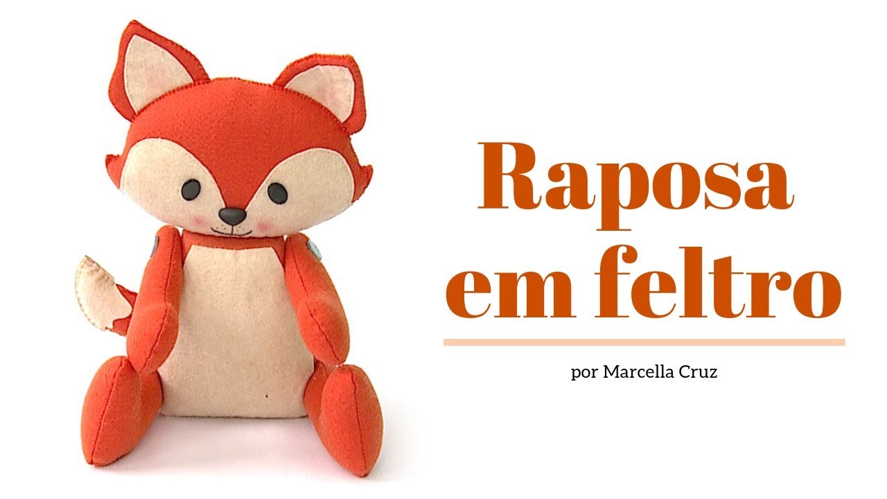 Raposa em feltro - por Marcella Cruz