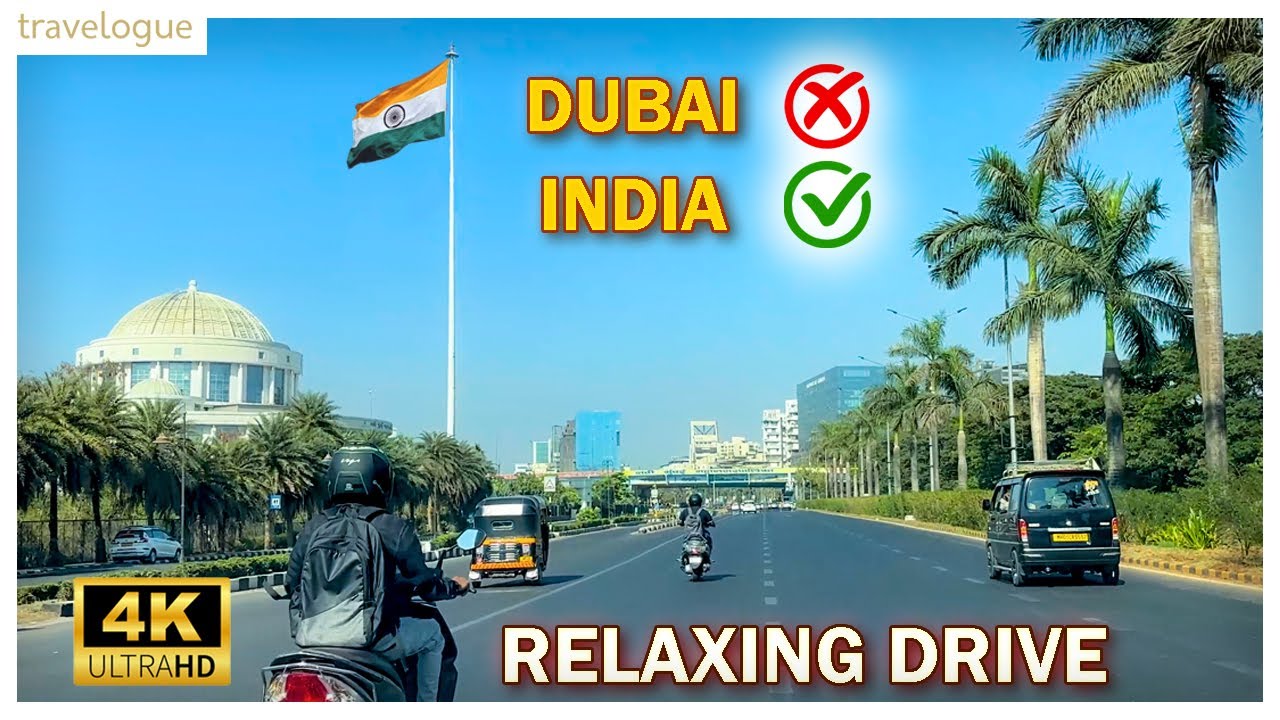 4K Relaxing Drive Palm Beach Road | Palm Beach Road Navi Mumbai | Drive Through