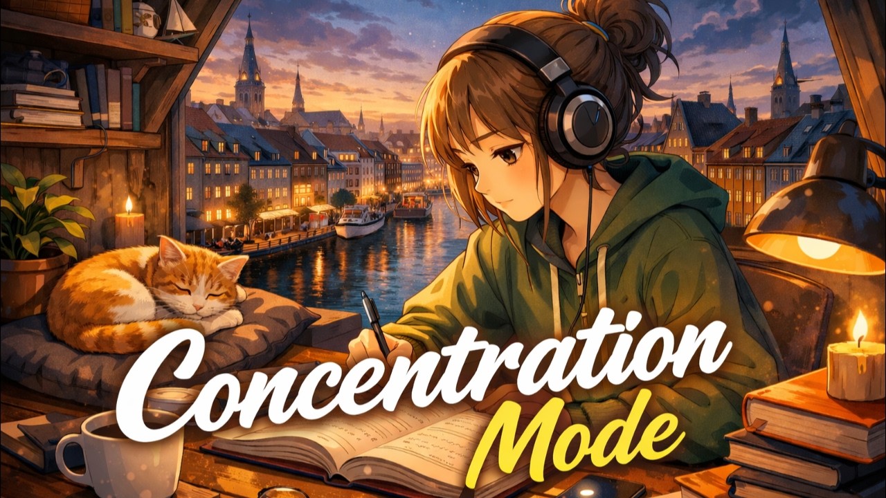 Concentration Mode - 1 Hour Lofi Beats for Studying, Deep Focus & Relaxing Background Music