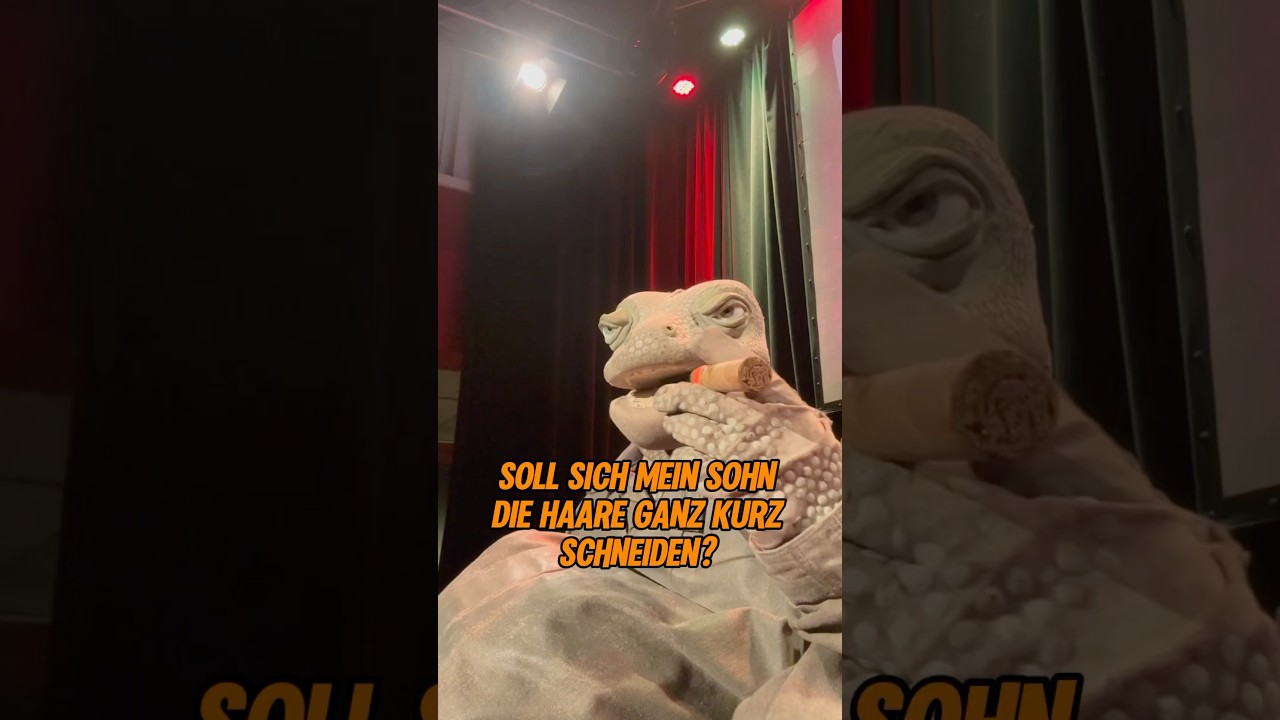 Die Echse zeigt, wo der Frosch die Locken hat. Oder auch nicht hat. ✂️ #dieechse #comedy