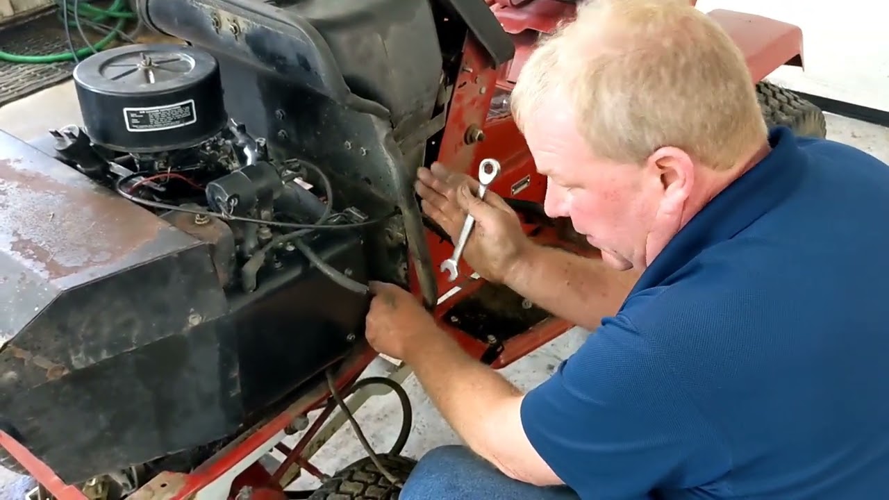 Pulling a Red Cub Cadet 782 Motor